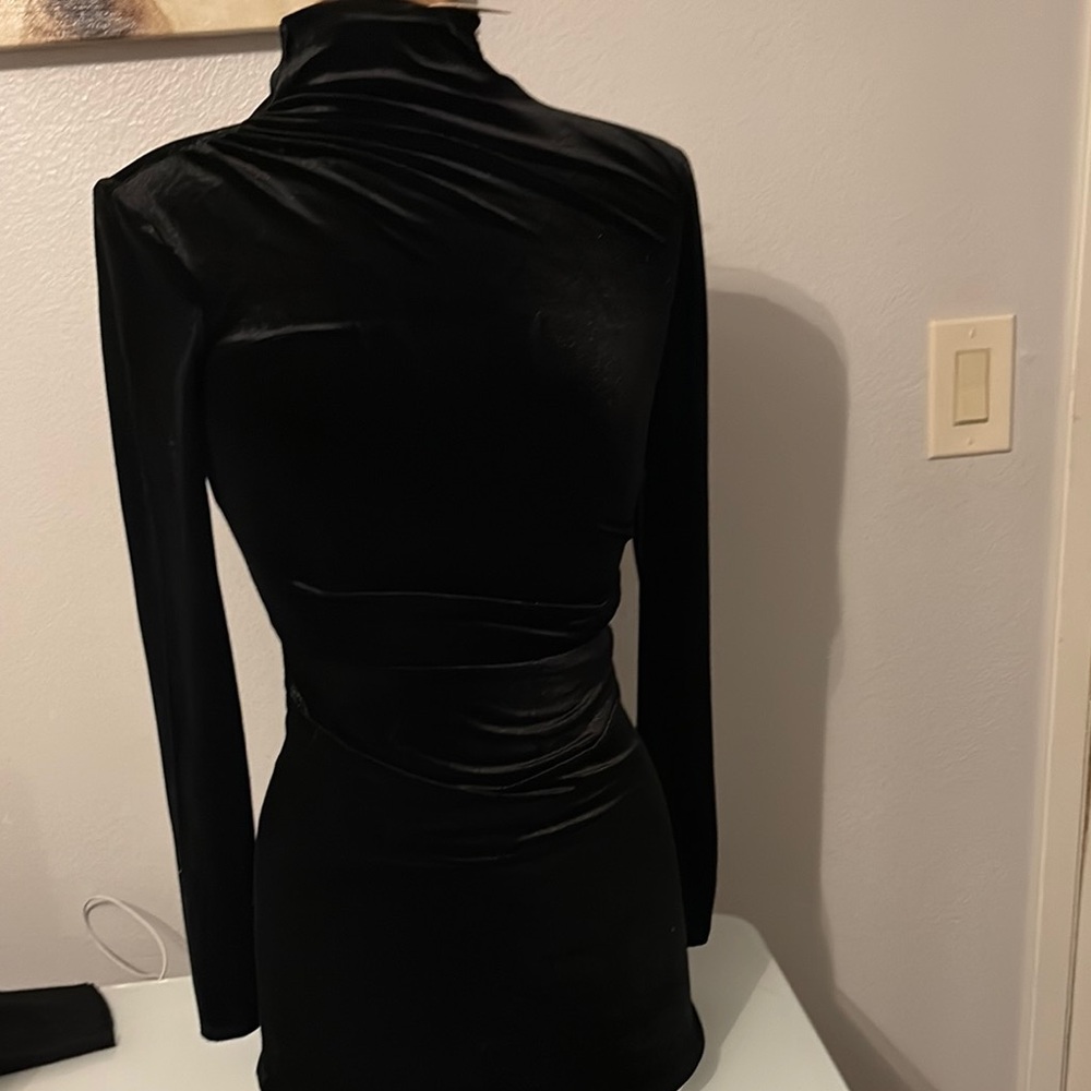 Elegant Black Velvet Dress